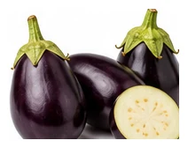 Eggplant harvest / detail
