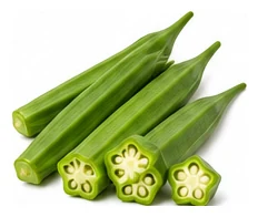 Okra harvest / detail