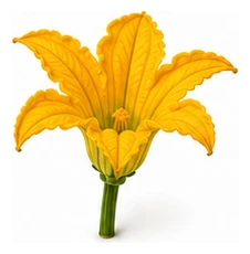 Zucchini flower detail