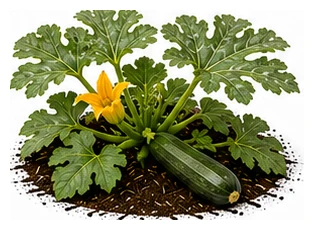Zucchini whole plant