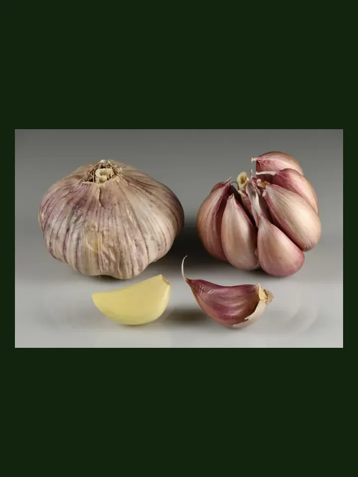 Garlic real-world photo reference (Allium sativum)